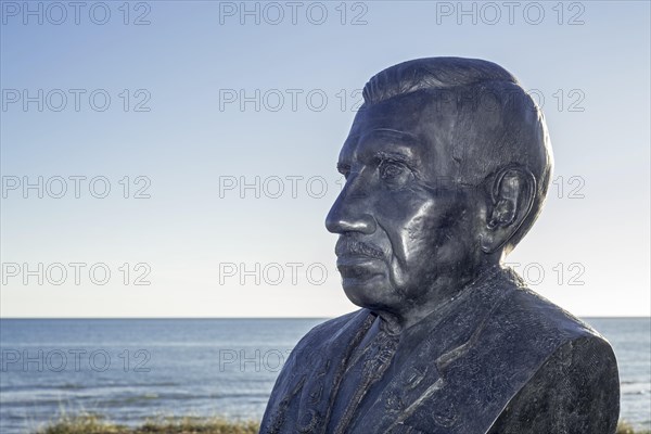 Charles Shay Indian Memorial overlooking Omaha Beach