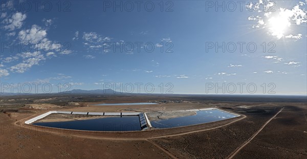 Ponds with radioactive waste at the Energy Fuels Resources White Mesa Mill