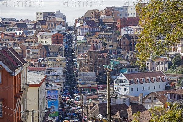 Staircase which connect la ville moyenne to the central market place at Analakely in Antananarivo