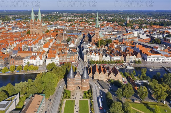 Aerial view over the Holsten Gate