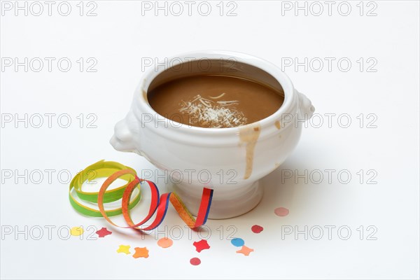 Basler Mehlsuppe, the soup is traditionally eaten at Fasnacht, Basel, Switzerland, Europe