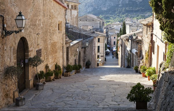 Carrer del Calvari, Stairs to Calvary, Pollenca, Majorca, Balearic Islands, Spain, Europe