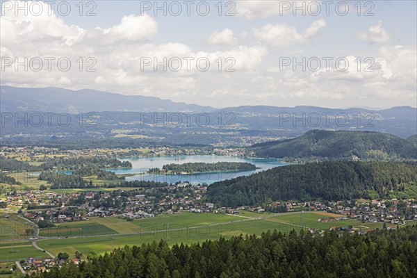 Faak am See and Faaker See, Villach and Finkenstein municipalities, Carinthia, Austria, Europe