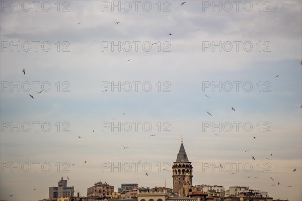 View of the Galata Tower from Byzantium times in Istanbul