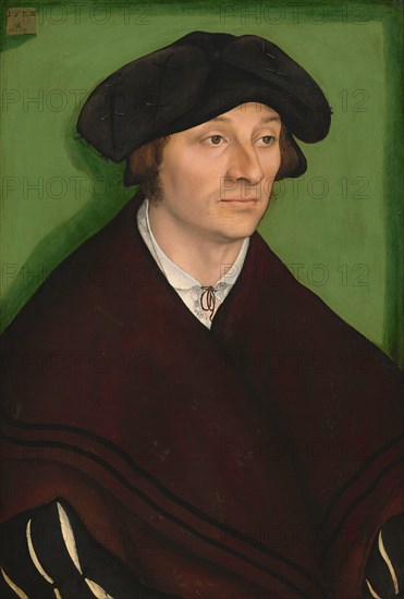 Portrait of a Man, painting by Lucas Cranach the Elder, 4 October 1472, 16 October 1553, one of the most important German painters, graphic artists and book printers of the Renaissance, Historical, digitally restored reproduction of a historical original