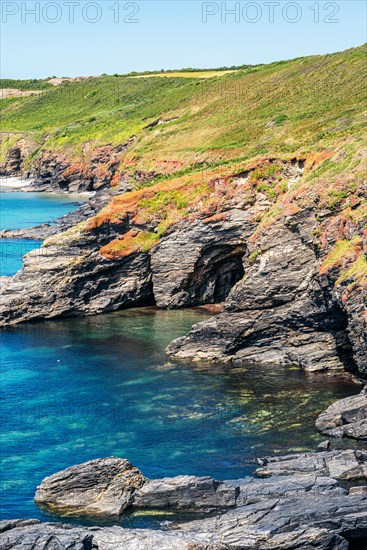 Kenneggy Cove, South West Coast Path, Penzance, Cornwall, England, United Kingdom, Europe