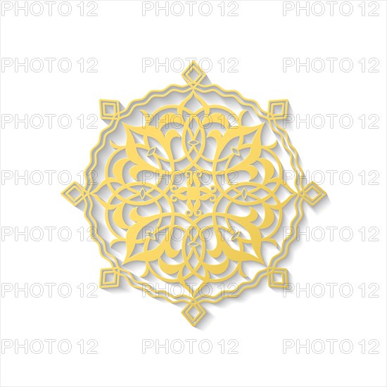 Islamic golden ornament, vector illustration