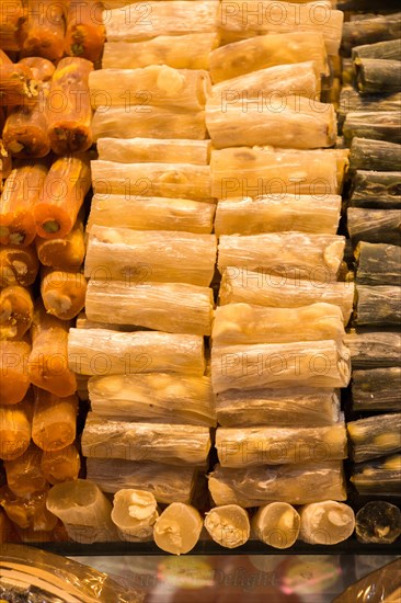 Load of traditional turkish delight rahat lokum