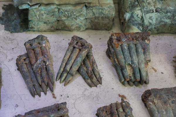Cartridges of rusty bullet ammunition from the dardanelles war