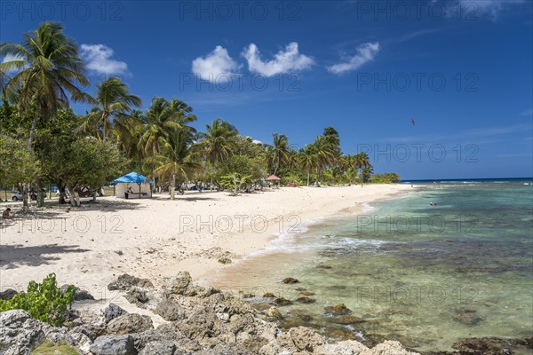 On the beach Plage de la Chapelle, Anse Bertrand, Grande-Terre, Guadeloupe, France, North America