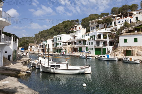 Fishing port in Cala Figuera, near Santanyi, Migjorn region, Majorca, Balearic Islands, Spain, Europe