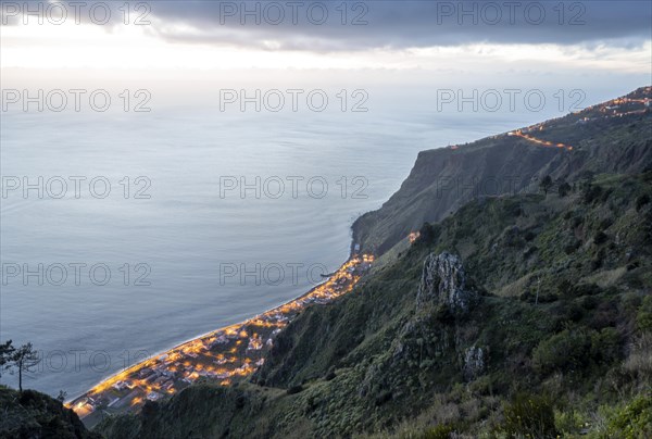 Paul do Mar, landscape in front of sea and coast, Miradouro da Raposeira viewpoint, Madeira, Portugal, Europe