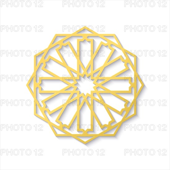 Islamic golden ornament, vector illustration