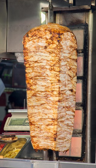 Traditional Turkish Doner Kebab on pole