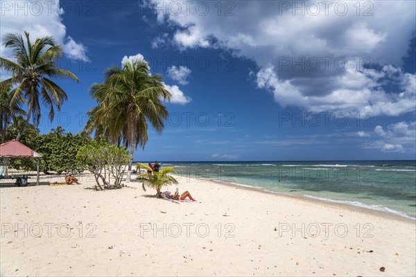 On the beach Plage de la Chapelle, Anse Bertrand, Grande-Terre, Guadeloupe, France, North America