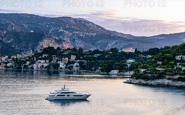 Sunrise over Harbor and Bay of Villefranche-sur-Mer, French Riviera, France, Europe