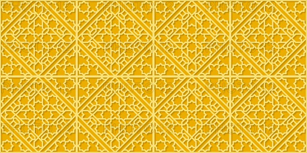 Islamic gold ornament vector seamless pattern