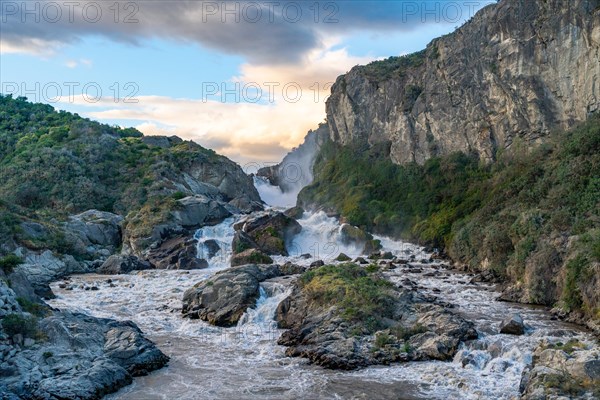 Salto del Rio Ibanez, waterfall on the Ibanez River, Cerro Castillo National Park, Aysen, Patagonia, Chile, South America