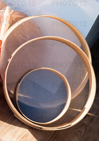 Traditional type sieve made of wood