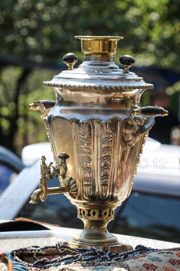 Russian type samovar as traditional kettle