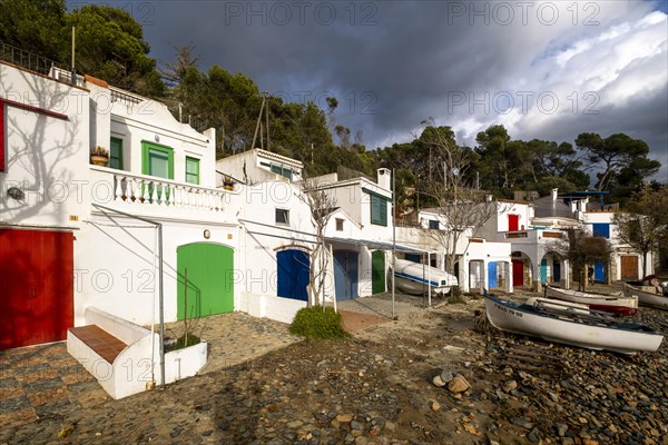 Fishing village Cala SAlguer on the Costa Brava on the Mediterranean coast of Girona in Catalonia Spain