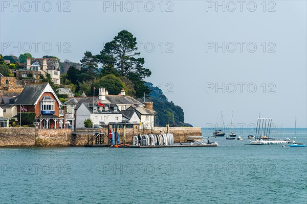 Royal Dart Yacht Club, Kingswear from Dartmouth, Devon, England, United Kingdom, Europe