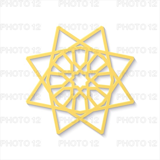 Islamic golden ornament, vector illustration