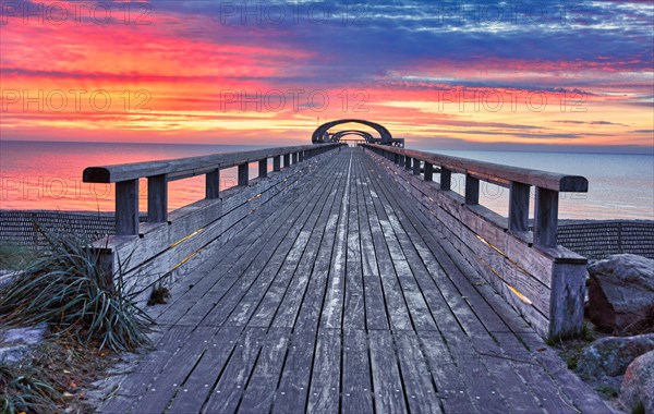 Kellenhusen pier, Baltic Sea, sunrise, Schleswig-Holstein, Germany, Europe
