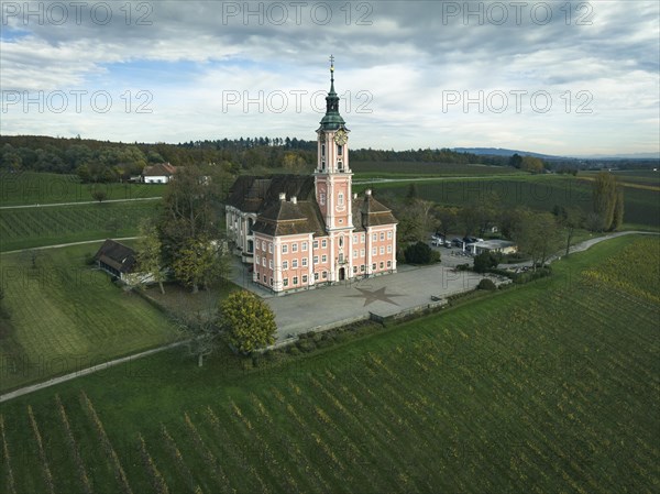 Birnau Pilgrimage Church, Uhldingen-Muehlhofen, Lake Constance District, Upper Swabia, Baden-Wuerttemberg, Germany, Europe