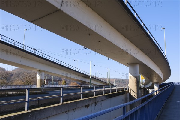 Eckeseyer Strasse, Bundesstrasse 54, Hochstrasse, Bridge, Hagen, Westphalia, North Rhine-Westphalia, Germany, Europe