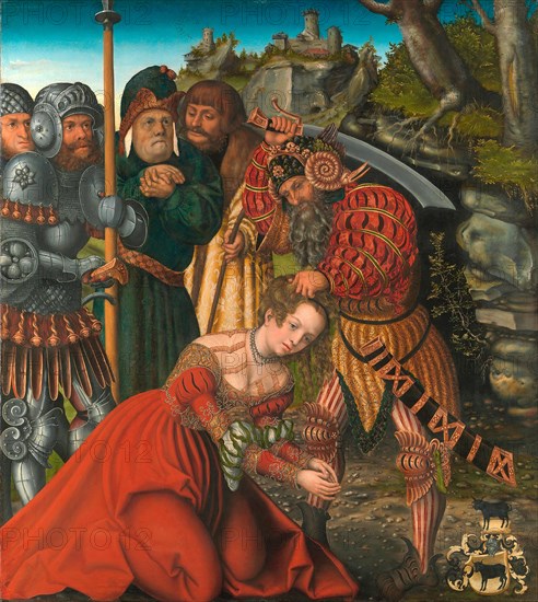 The Martyrdom of Saint Barbara, painting by Lucas Cranach the Elder, 4 October 1472, 16 October 1553, one of the most important German painters, graphic artists and letterpress printers of the Renaissance, Historical, digitally restored reproduction of a historical original