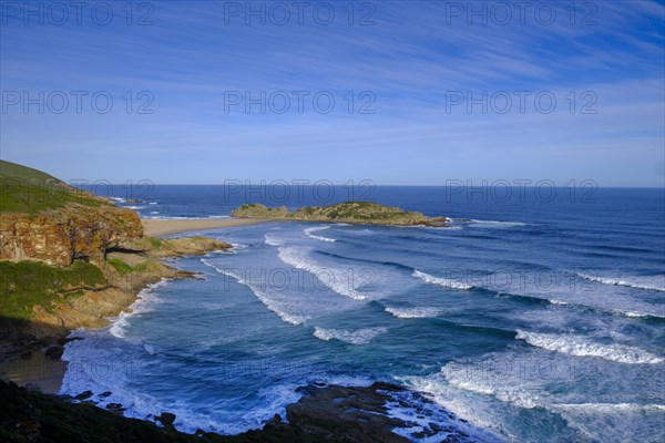 Ocean with waves, Robberg Island, Robberg Peninsula, Robberg Nature Reserve, Plettenberg Bay, Garden Route, Western Cape, South Africa, Africa