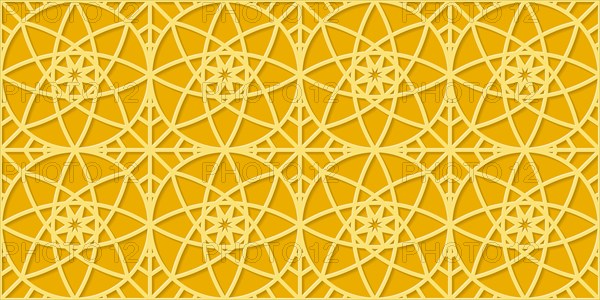 Islamic gold ornament vector seamless pattern