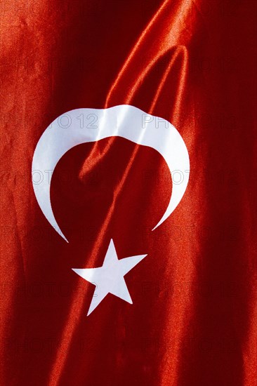 Turkish national flag and in close view