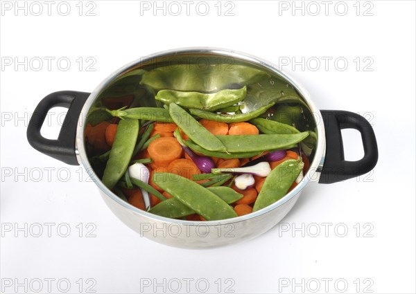 Mixed vegetables in a pot