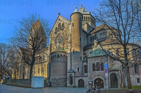 Neo-Romanesque Parish Church of St. Anne in Lehel, Munich, Bavaria, Germany, Europe