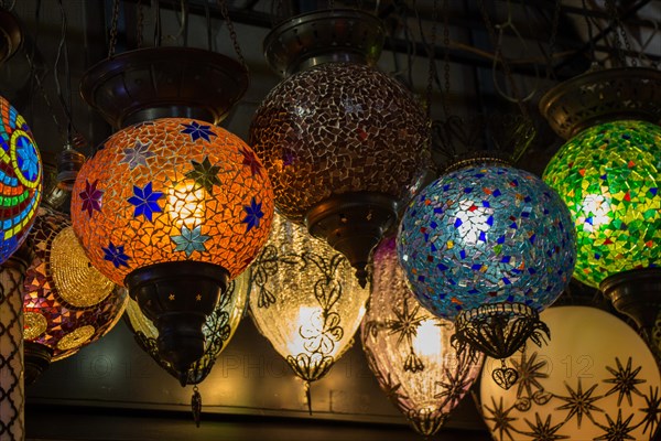 Mosaic Ottoman lamps from Grand Bazaar in Istanbul