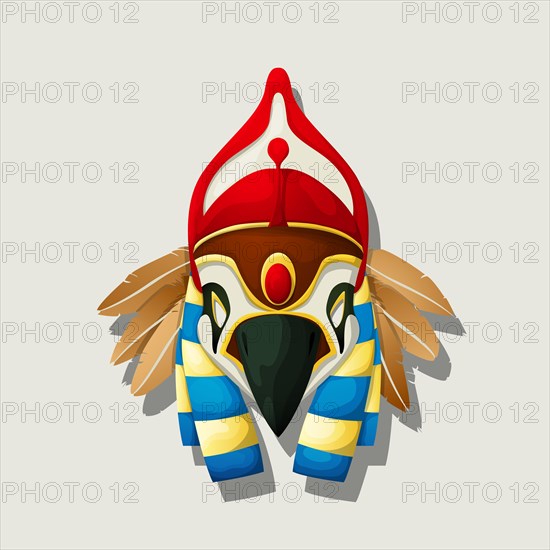 Egyptian god Anubis mask, vector icon