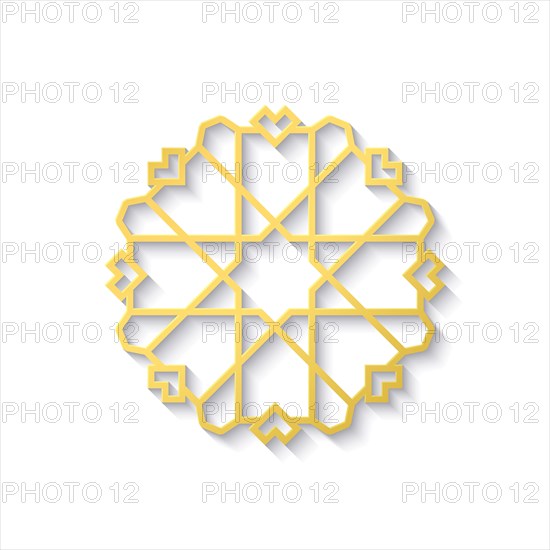 Islamic golden ornament, vector illustration