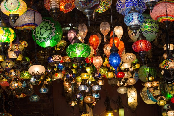 Mosaic Ottoman lamps from Grand Bazaar in Istanbul