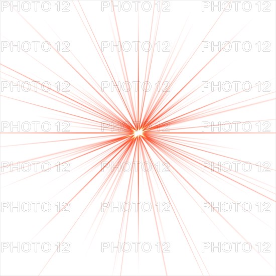 Digitally rendered Light effect rays flash radiance of star or sun white glow shine explosion