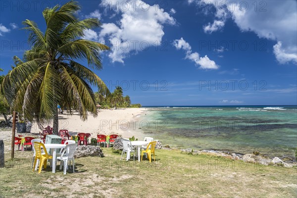 On the beach Plage de la Chapelle, Anse Bertrand, Grande-Terre, Guadeloupe, France, North America
