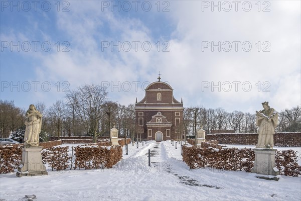 Baroque Church of St. Francis, former monastery church, Zwillbrock, Muensterland, North Rhine-Westphalia, Germany, Europe