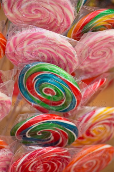 Delicious colorful swirl candy and sweets for kids