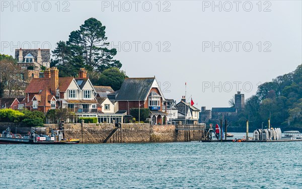 Royal Dart Yacht Club, Kingswear from Dartmouth, Devon, England, United Kingdom, Europe