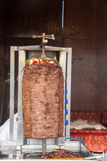 Traditional Turkish Doner Kebab on pole