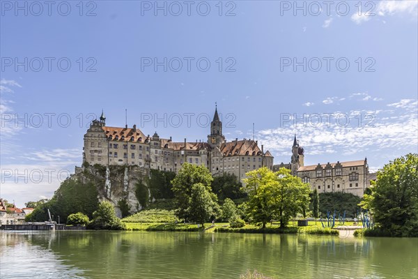 Hohenzollernschloss, Sigmaringen Castle, former princely residence and administrative seat of the Princes of Hohenzollern-Sigmaringen, Sigmaringen, Baden-Wuerttemberg, Germany, Europe