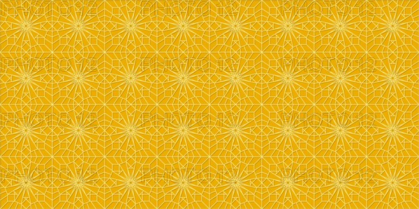 Islamic gold ornament vector seamless pattern