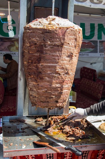 Traditional Turkish Doner Kebab on pole