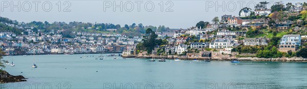 Panorama of Kingswear and Dartmouth, Devon, England, United Kingdom, Europe